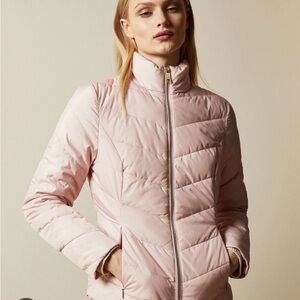 Ted Baker Renika Coat Size 3 / US 8 Pink Zipper Soft Girl Coquette Balletcore